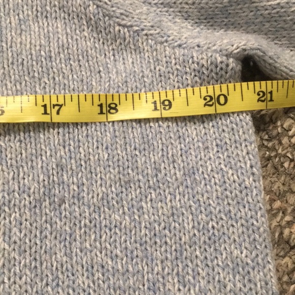 H&M Divided Knit Sweater Scoop Neck Light Blue & White Size Médium - Picture 10 of 13